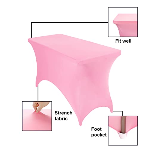 2Pack Spandex Waterproof Table Covers 4ft (2 Count)