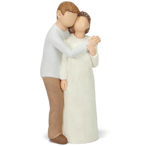 Elderly Mom and Son Figurines