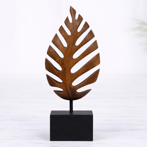 Solid Wood Leaf Sculpture