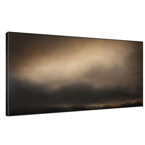 36"x72" Extra Large Framed Wall Art Golden Sunset Cloud