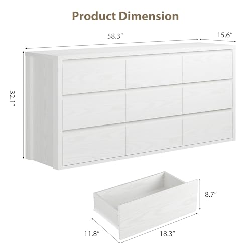 9 Drawer Dresser for Bedroom