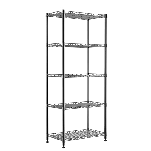 5 Wire Shelving Metal Storage Rack Adjustable Shelves