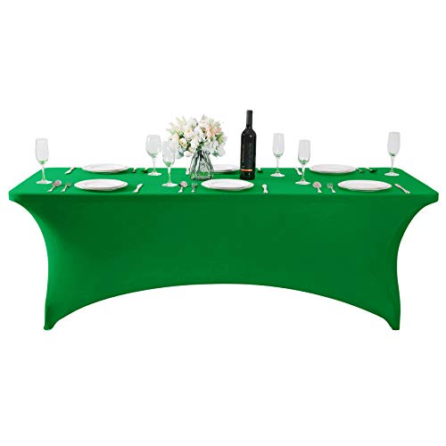 2Pack Spandex Table Cover for 6Ft or 4fT or 8ft Table Universal Fitted Stretch Tablecloth for Party
