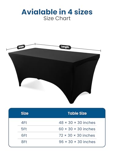Spandex Table Cloth 2 Pack [4FT (2 Count)
