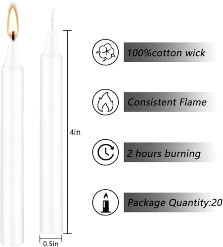 White Candles Set of 40 (12 Count)