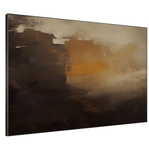 60"x72" Extra Large Framed Wall Art Abstract Dark Horizon Moody Landscape Illustration for Home Living Room Bedroom Decor