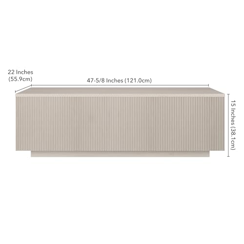 48" Modern Fluted Coffee Table