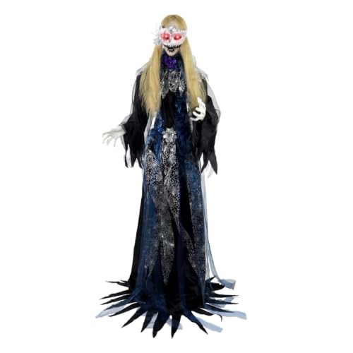 5.9 Ft. Animatronic Standing Masquerade Lady