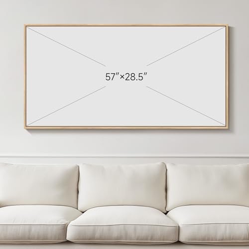 Large Framed Neutral Abstract Wall Art for Living Room