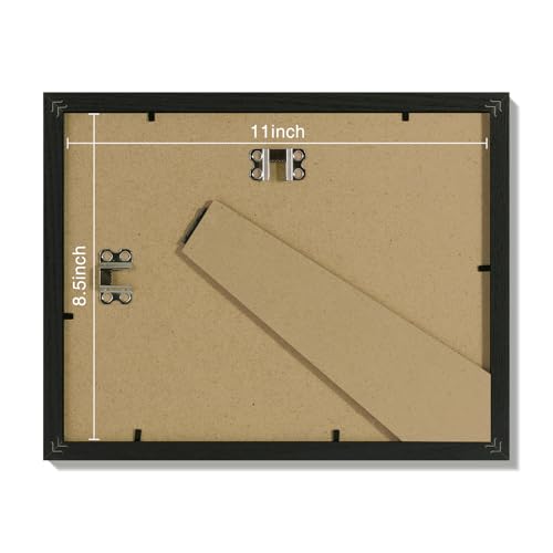 8.5x11 Picture Frames Set of 9 for Wall Mount or Tabletop (9 Count)