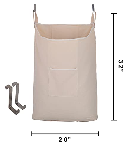 Hanging Laundry Hamper with Front Pocket