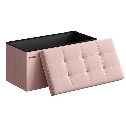 30 Inches Folding Storage Ottoman Bench