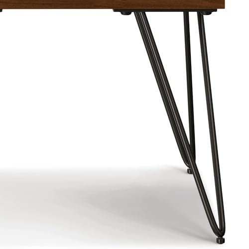 Hunter 22" Wide Metal Rectangular End Table in Walnut