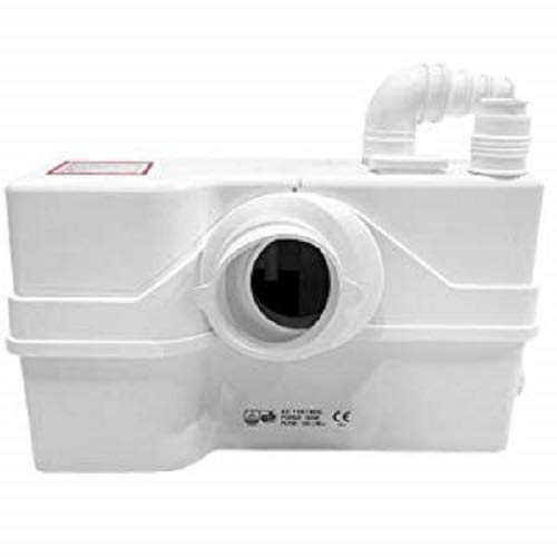 800W 1+HP American Round Macerating Toilet Kit with Macerator Pump for Basement Toilet System (38 GMP)