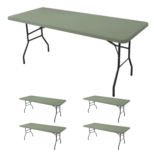 Fitted Tablecloth for 6 Foot Rectangle Tables (4 Count)