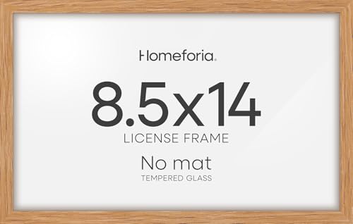 8.5x14 Natural Oak Marriage License Frame