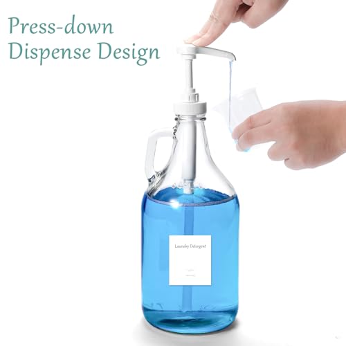 Glass Laundry Detergent Dispenser with Pump