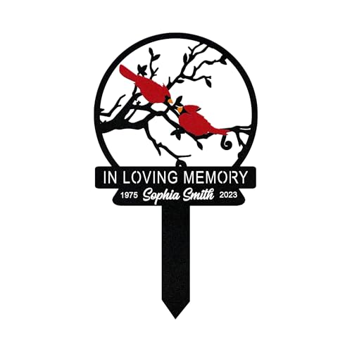 Personalized Cemetery Memorial Metal Stakes