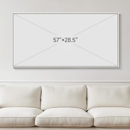 Large Framed Coastal Abstract Wall Art for Living Room