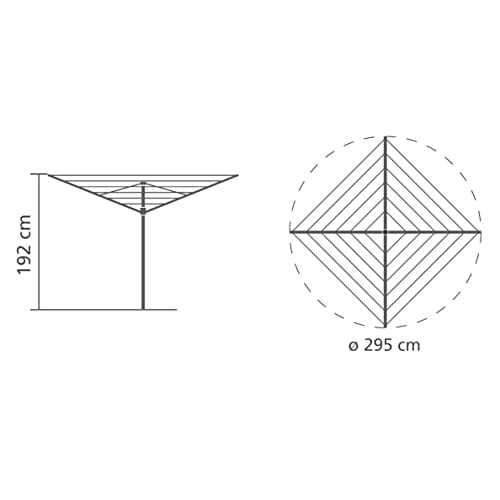 Topspinner Outdoor 4 Arm Spinning Clothesline