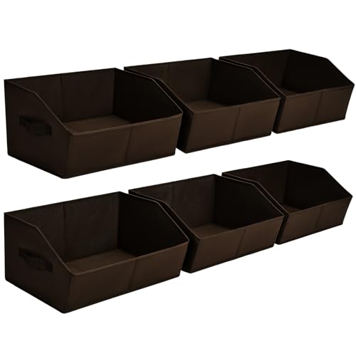 Trapezoid Closet Storage Bins (6 Count)