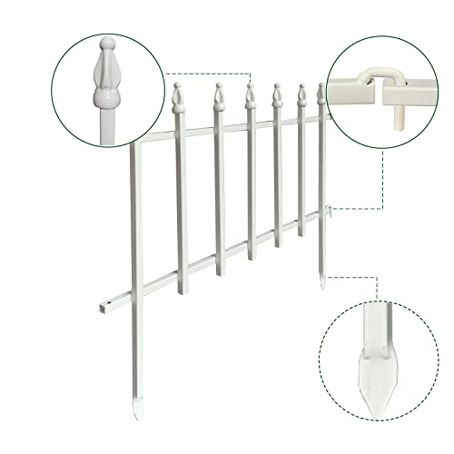 18"H x 22"W Decorative Metal Garden Border Fence (13.76 Sq Ft)