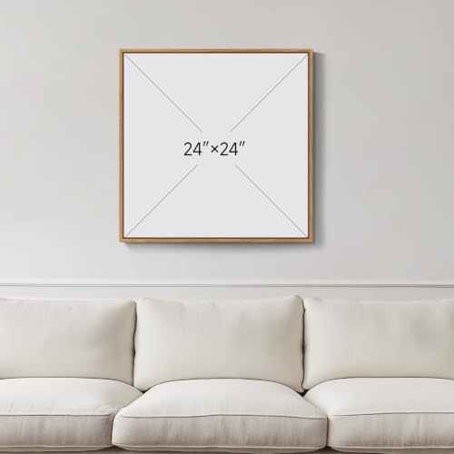Framed Neutral Organic Abstract Canvas Wall Art for Dining Room
