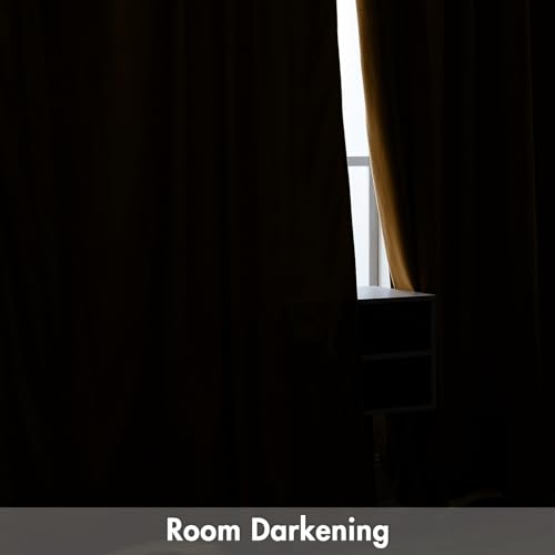 Golden Brown Blackout Velvet Curtains Drapes 63 Inch Long 52"x63" (2 Count)