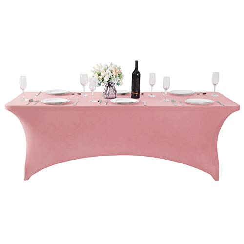 Spandex Table Cover for 8FT or 4ft or 6ft Table Universal Fitted Stretch Tablecloth for Party