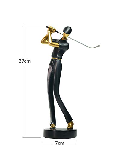 Golfer Figurine Statue Golf Sculpture Modern Home Decor 9.4 Inch