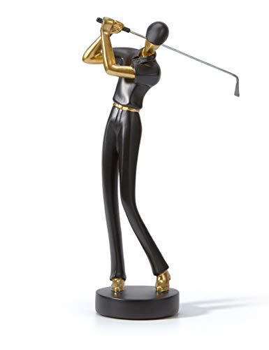 Golfer Figurine Statue Golf Sculpture Modern Home Decor 9.4 Inch