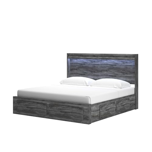 King Platform Bed Frame with Storage
