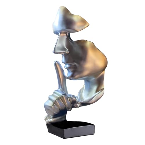Abstract Statues Silence is Gold Decorative Objects