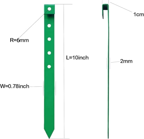 24 Pack 10" Heavy Duty Flat Spikes with Holes
