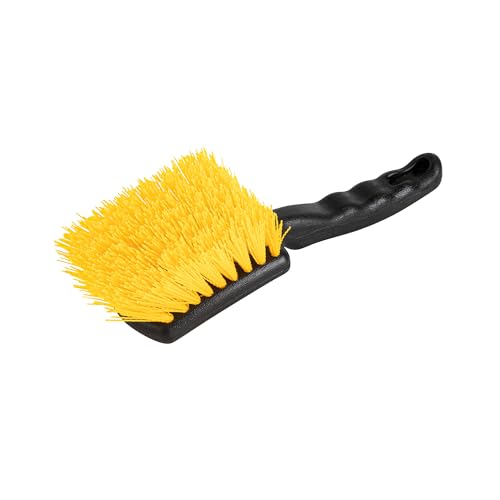 4 in Black Plastic Utility Scrub Brush