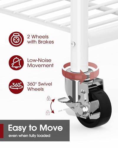 Clothes Rack 33.0" x 12.2" x 79.5" Clothing Rack with Shelves & Wheels
