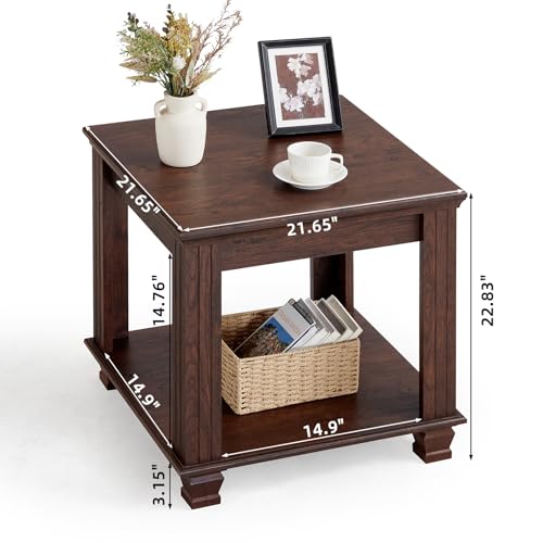 Farmhouse End Tables Set of 2 for Living Room (2 Count)