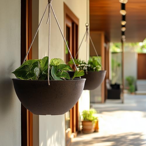 Hanging Planter Baskets for Outdoor Plants (2 Count)