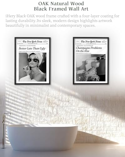 8x10in Champagne Problems on the Rise Framed Newspaper Art