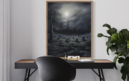 Gothic Graveyard Poster Art Print