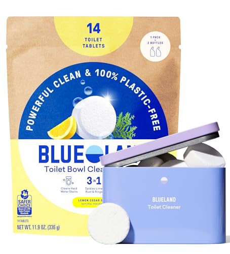 100% Plastic Free Toilet Bowl Cleaner Tablets Set (14 Count)