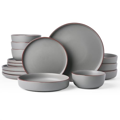 Mercury 16 Piece Dinnerware Set with Pasta Bowls