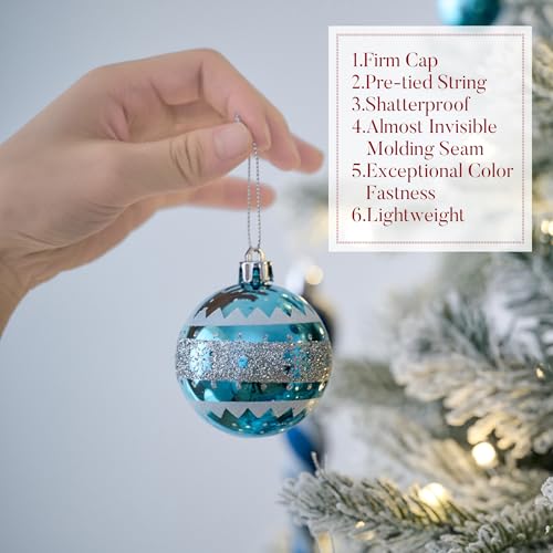 100ct Christmas Tree Decorations Ball Ornaments Set Medium (100 Count)