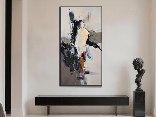 Abstract Canvas Wall Art Textured Extra Large 58“x29” Wood Framed
