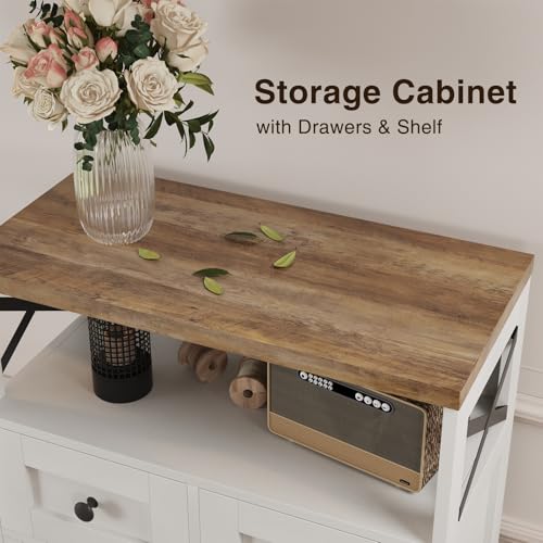 Farmhouse Storage Cabinet Set of 2 (2 Count)