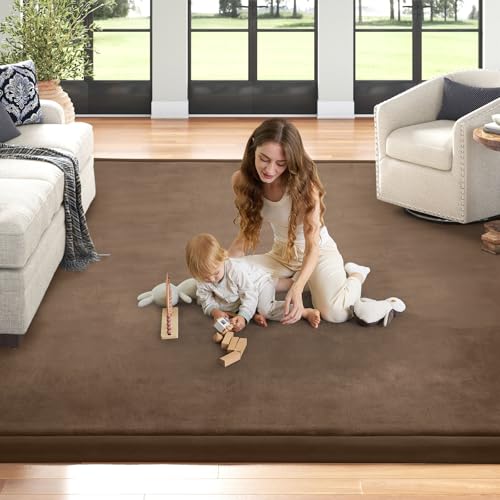 Baby Play Mat for Floor Nursery Rug Muscle Mat Area Rug Playroom Rug 50"x50" Playpen Mat Elastic Foam 1.3" Thick Crawling Mat for Babies