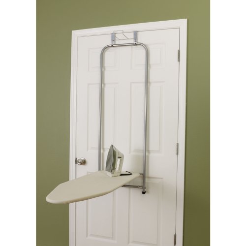144222 Over The Door Small Ironing Board with Iron Holder