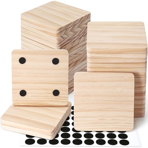36 PCS Unfinished Wood Coasters