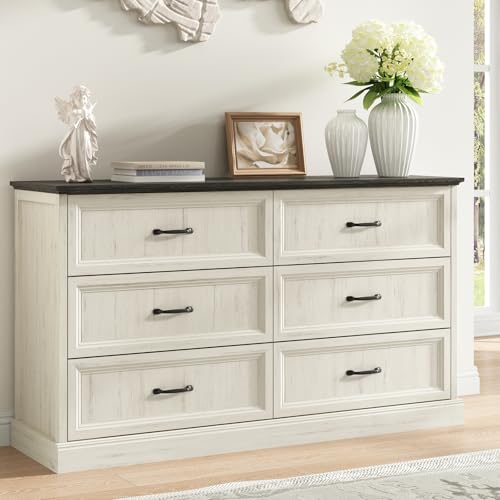 Farmhouse 6 Drawer Dresser for Bedroom