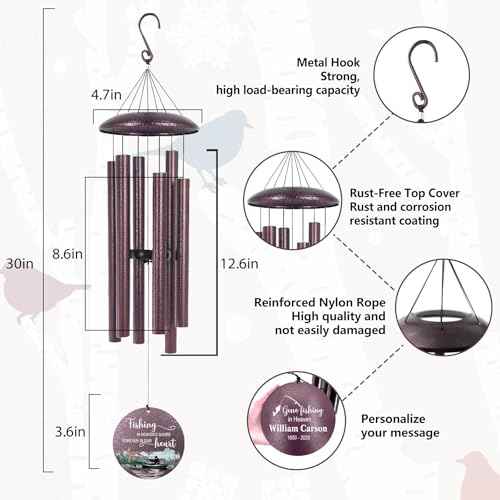 Memorial Wind Chimes for Loss Dad